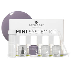 Dazzle Dry mini kit front packaging showing compact travel-friendly set and benefits