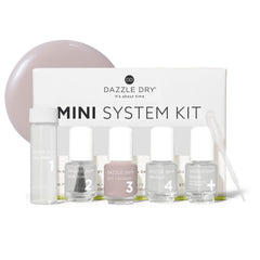 Dazzle Dry mini kit front packaging showing compact travel-ready set and convenience