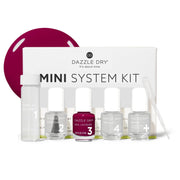 Dazzle Dry front packaging showing the full five-piece mini kit and travel convenience