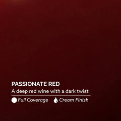 Dazzle Dry nail wheel swatch of Passionate Red showing true pigment and depth