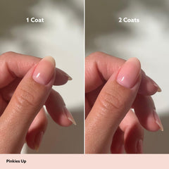 Dazzle Dry top coat brush detail showing even application benefit