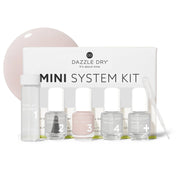 Dazzle Dry front packaging showing complete 5-piece mini kit benefits