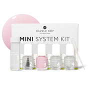 Dazzle Dry front packaging showing 5-piece mini kit and benefits
