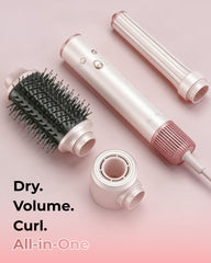 Dcyzenith dual-direction auto-curl barrel close-up highlighting effortless curling