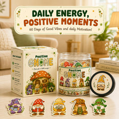 DEARMINE jar open with 60 affirmation cards visible, illustrating easy daily pull for positivity