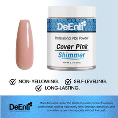 DeEnti powder on acrylic brush during application delivering consistent beads