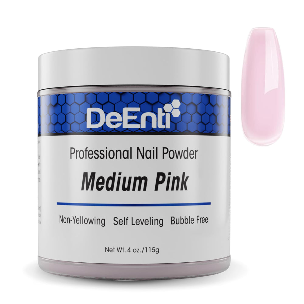 DeEnti medium pink jar front view showing product packaging and brand benefit