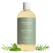 Deep Steep rosemary mint front bottle showing clean design and benefits