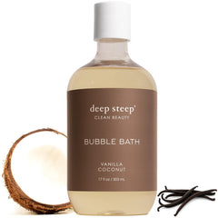 Deep Steep front label view showing product name and soothing benefits