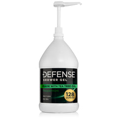 Defense Soap front label on gallon bottle showing product name and benefits