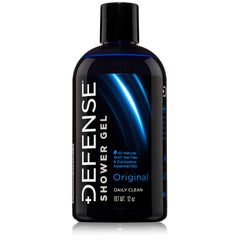 Defense Soap front bottle view showing 12 oz label and natural scent benefits