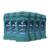 Degree Cool Rush 6-pack front label showing product benefits and size
