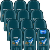 Degree Cool Rush front packaging shows compact travel sticks for easy packing
