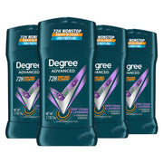 Degree front packaging showing scent and 4-count value for long-lasting confidence