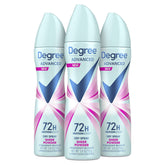 Degree front packaging showing three 3.8 oz cans, confident all-day protection