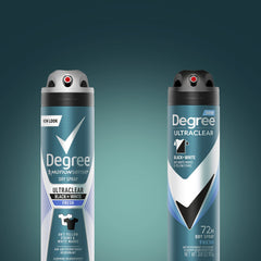 Degree fine spray mist demonstrating instant-dry finish benefit