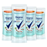 Degree front packaging showing coconut scent with clear product identity and quick benefit