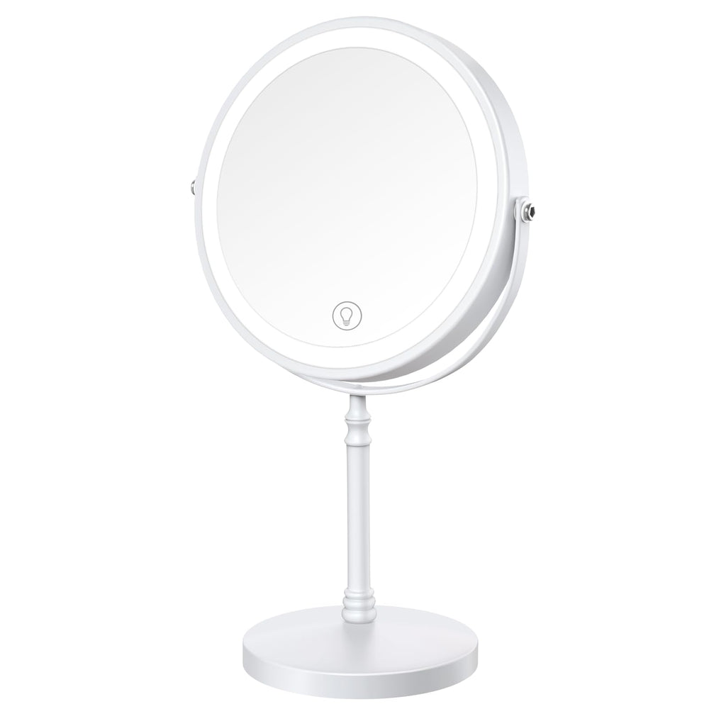 DEIOVWXS front view of LED vanity mirror showing clean illumination benefit