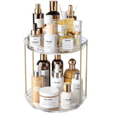 Delamu front view showing clear two-tier organizer and neat vanity benefit visibility