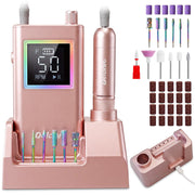 Delanie front dock showing neat storage and fast charger for organized workspace