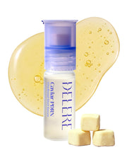 Delere front packaging showing compact vitamin C shot and benefits