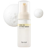 De:maf front bottle showing hydrating serum, clear branding and benefit