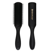 Denman D3 front view showing seven rows and sleek black finish for precise styling