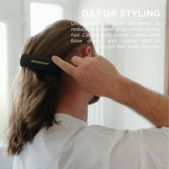 Denman D3 ergonomic handle grip designed for comfortable control during styling