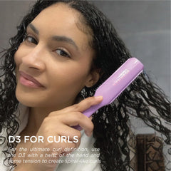 Denman D3 side handle detail offering improved grip and wrist comfort