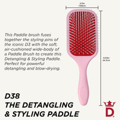Denman close-up of D38 pins highlighting flexible pins that reduce breakage