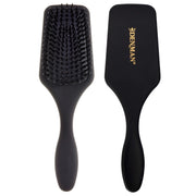 Denman front view of mini paddle brush showing shape and benefits
