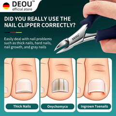 DEOU close-up of steel blade edge, showing precision cutting benefit