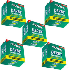 Derby front packaging showing 1000 single edge blades and bulk value benefit