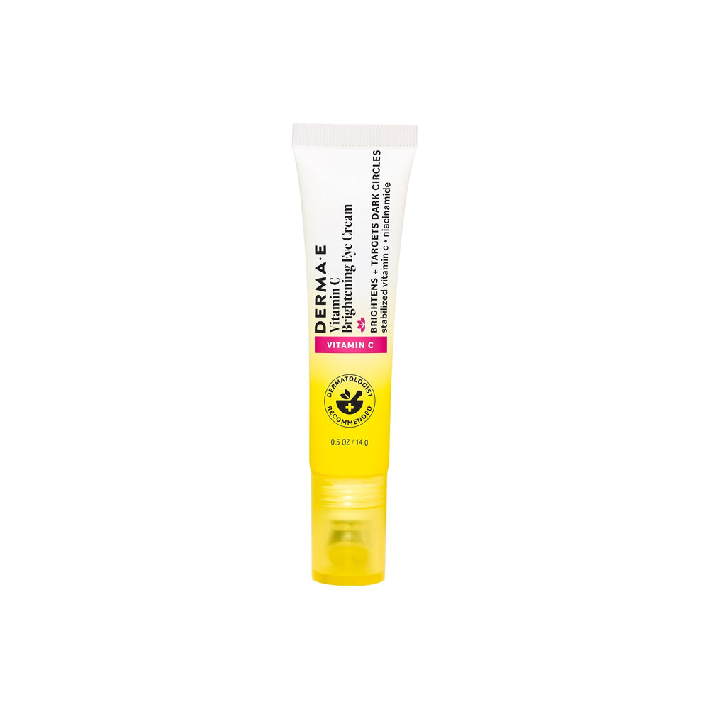 Derma E front packaging showing product and benefit of brightening