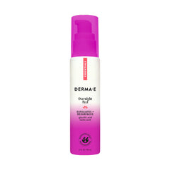Derma E front packaging showing brand and overnight peel benefit