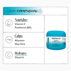DERMA E applying cream to hands demonstrating nourishing hydration