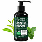 Derma-Nu front packaging showing tea tree oil body wash for fresh cleansing