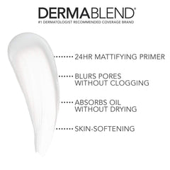 Dermablend close-up gel texture demonstrating lightweight spreadability and matte finish
