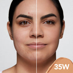 Dermablend cream texture closeup showing creamy blendability benefit
