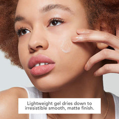 Dermablend pump dispensing clear gel for precise application and minimal waste