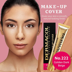 Dermacol application with brush demonstrating precise placement and buildable coverage benefit
