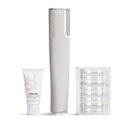 DERMAFLASH LUXE+ front view showing stone finish and safe design benefit