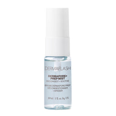 DERMAFLASH prep mist front packaging showing 30ml bottle and label, gentle prep benefit