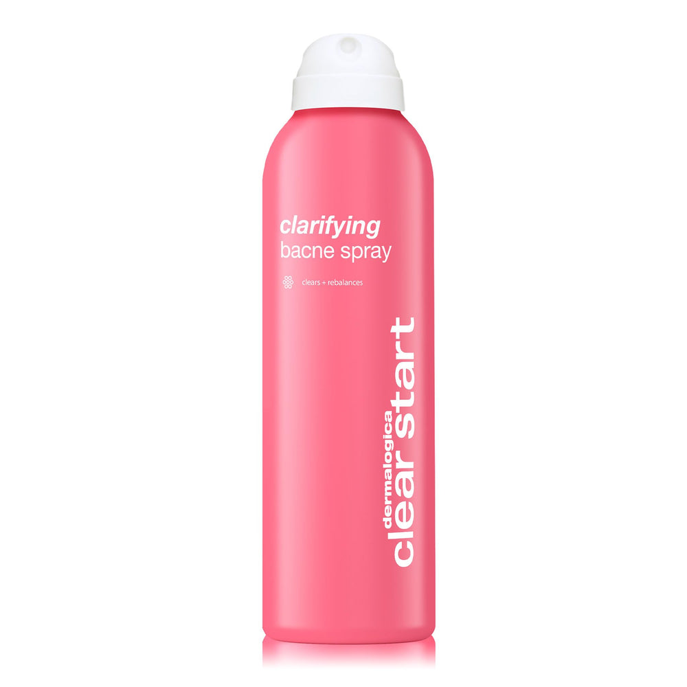 Dermalogica front packaging showing clear bacne spray for quick application