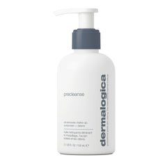 Dermalogica bottle front packaging showing product and benefit of thorough makeup removal