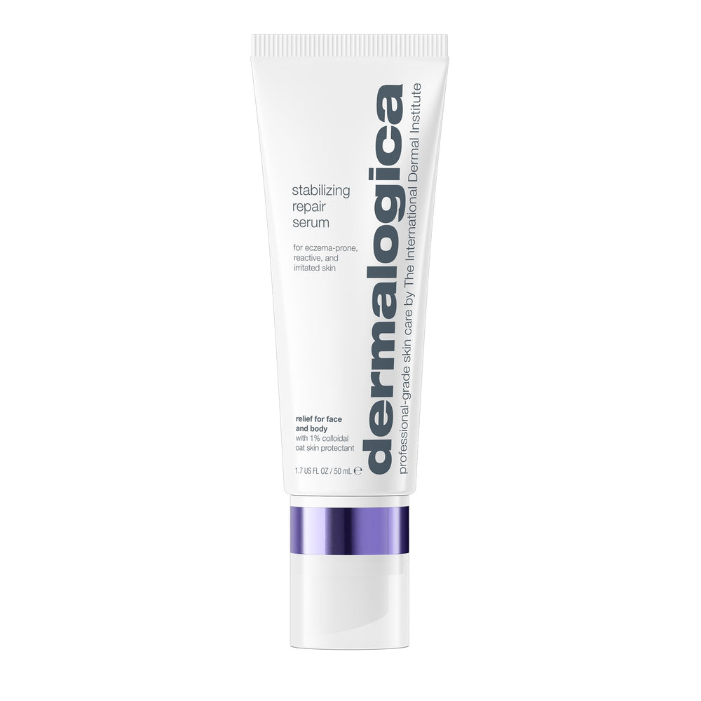 Dermalogica front packaging showing bottle and calming benefits