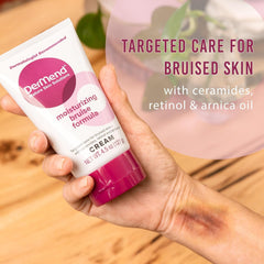 Dermend cream texture swipe showing smooth spreadability for quick absorption