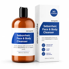 Dermgentle front bottle showing label and clean design for easy identification and confidence