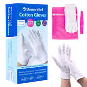Dermrelief front packaging showing seven pairs and free gifts for organized storage