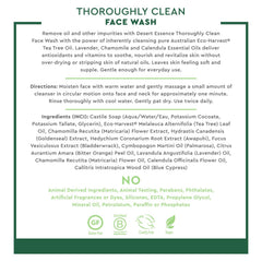 Desert Essence tea tree oil ingredient highlighting clarifying benefits